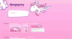 Desktop Screenshot of djangopony.com