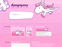 Tablet Screenshot of djangopony.com